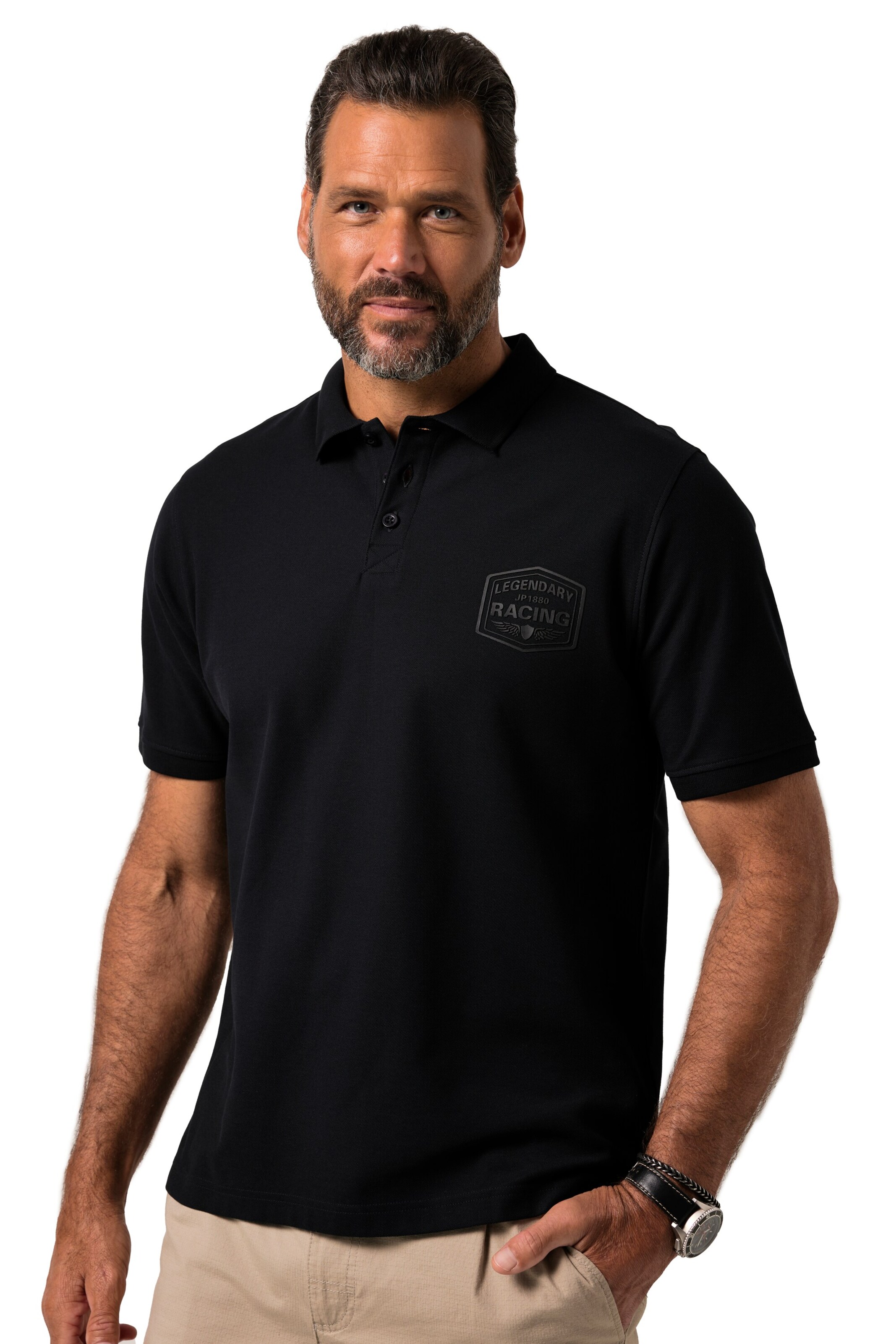 JP1880 Shirt in Zwart: voorkant