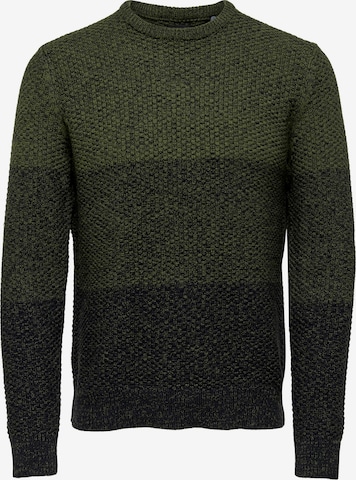 Only & Sons Pullover 'Tuck' in Grün: predná strana