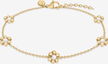 s.Oliver Fußschmuck 'Perlenblume' in Gold: Vorderseite