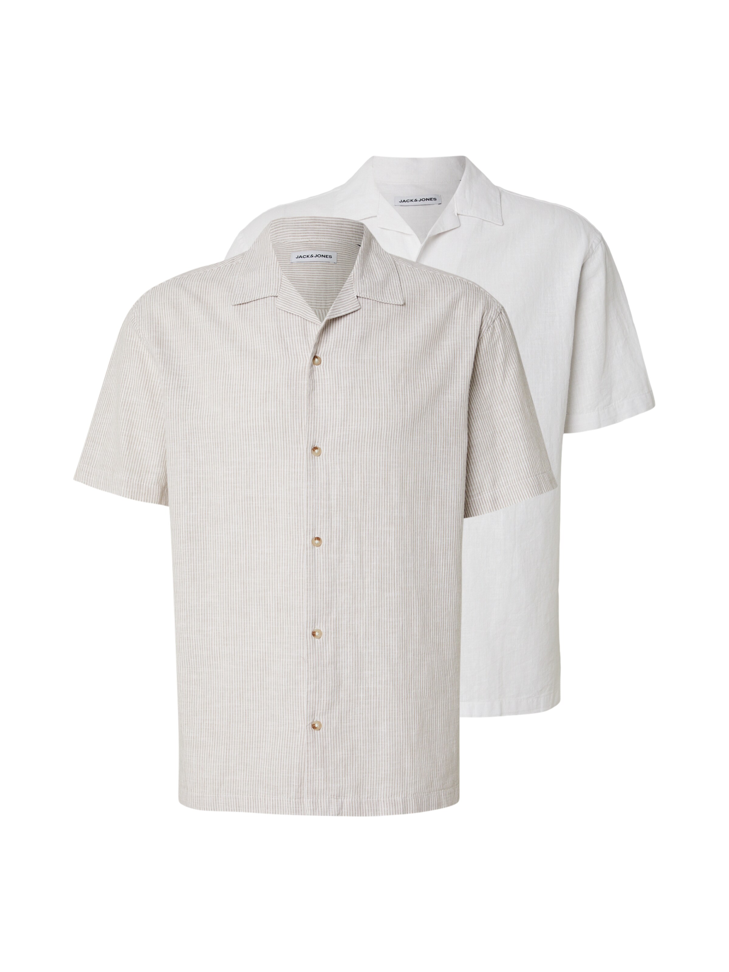 JACK & JONES Camisa 'JJESUMMER' en kitt / blanco, Vista del producto