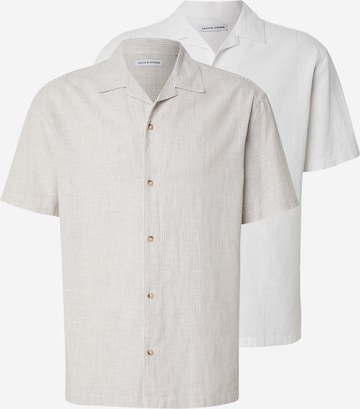 JACK & JONES - Ajuste confortable Camisa 'JJESUMMER' en beige: frente