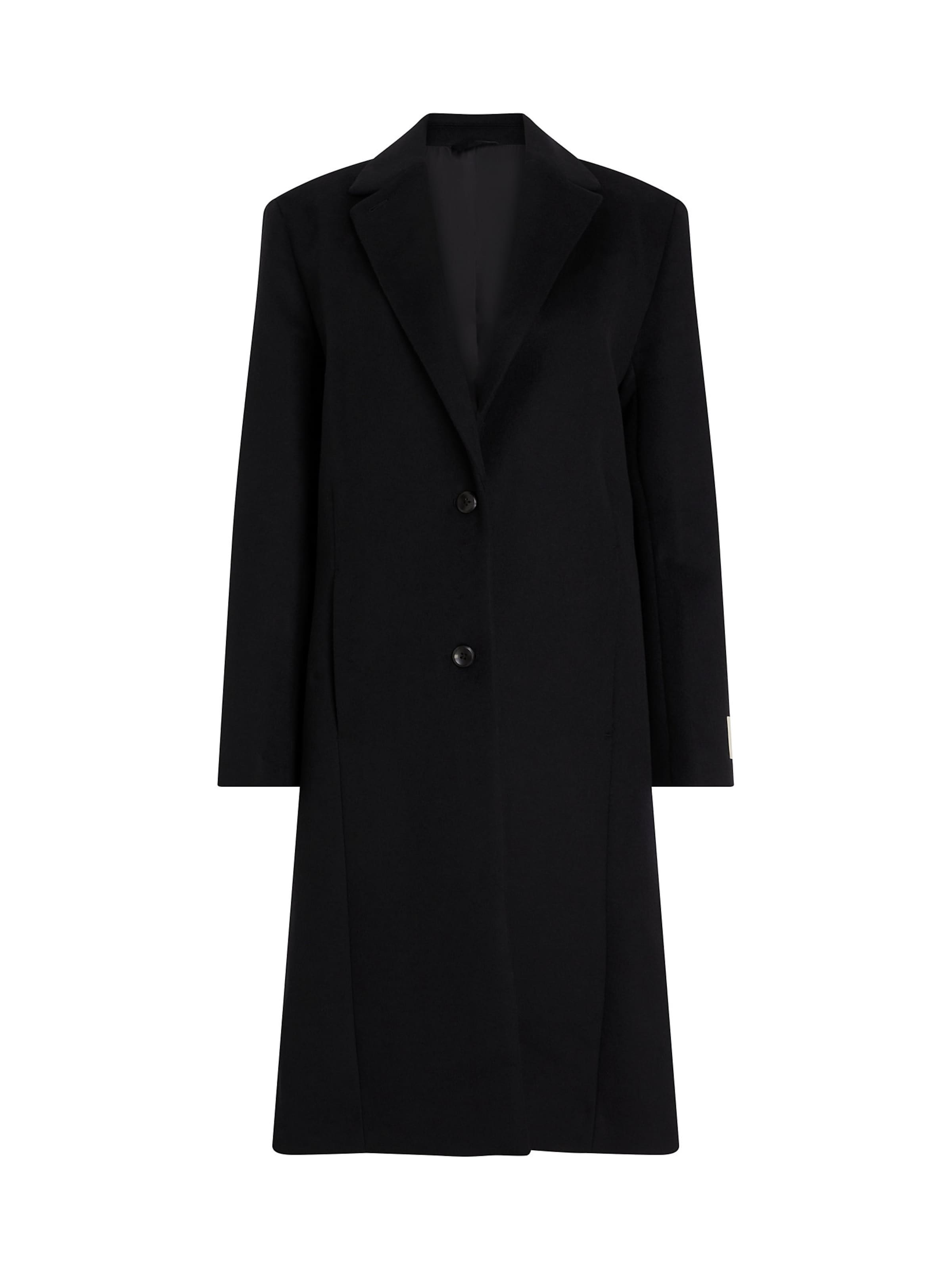 Palton de primăvară-toamnă de la Calvin Klein pe negru: față