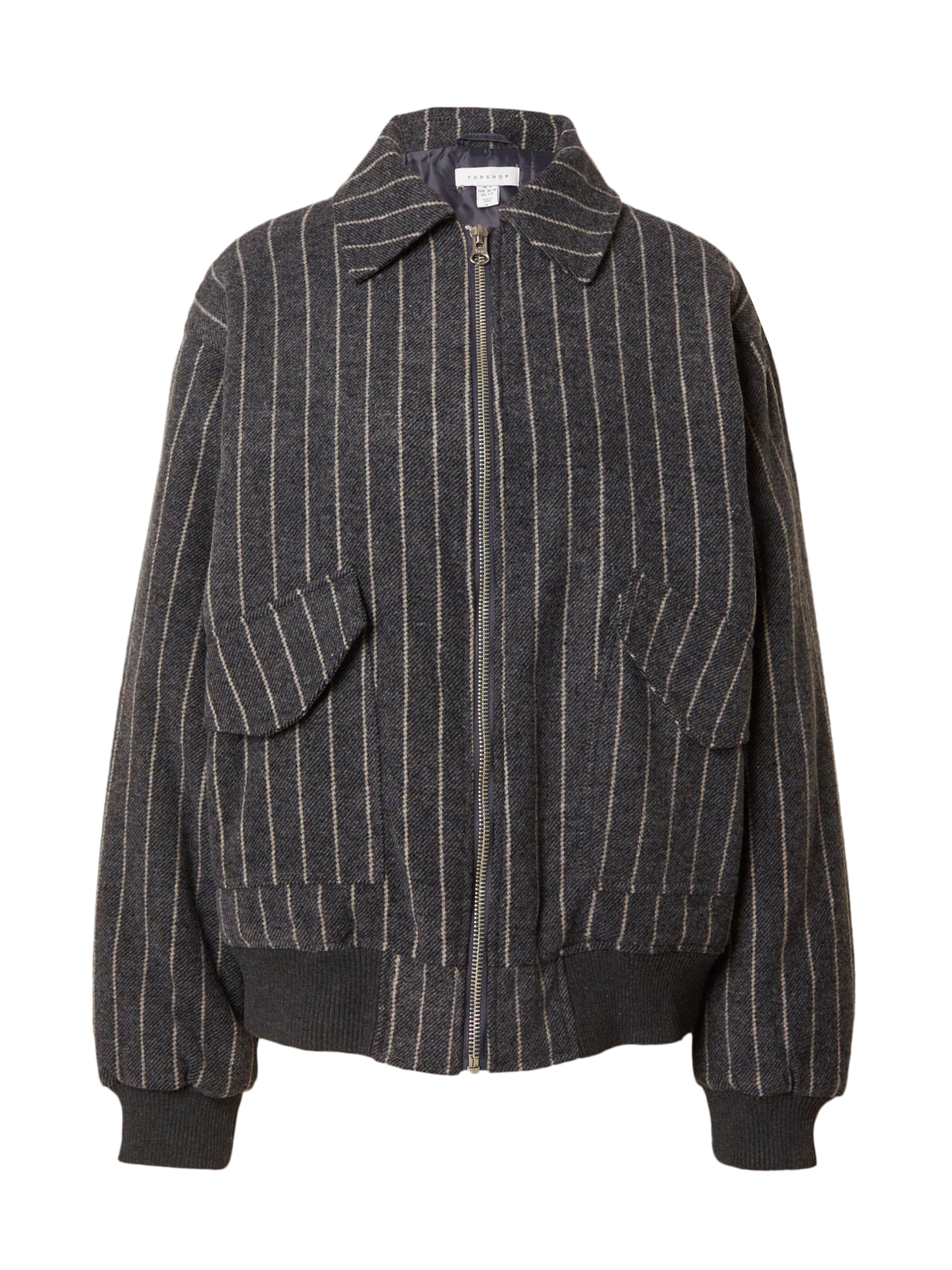 TOPSHOP Демисезонная куртка в Серый: спереди