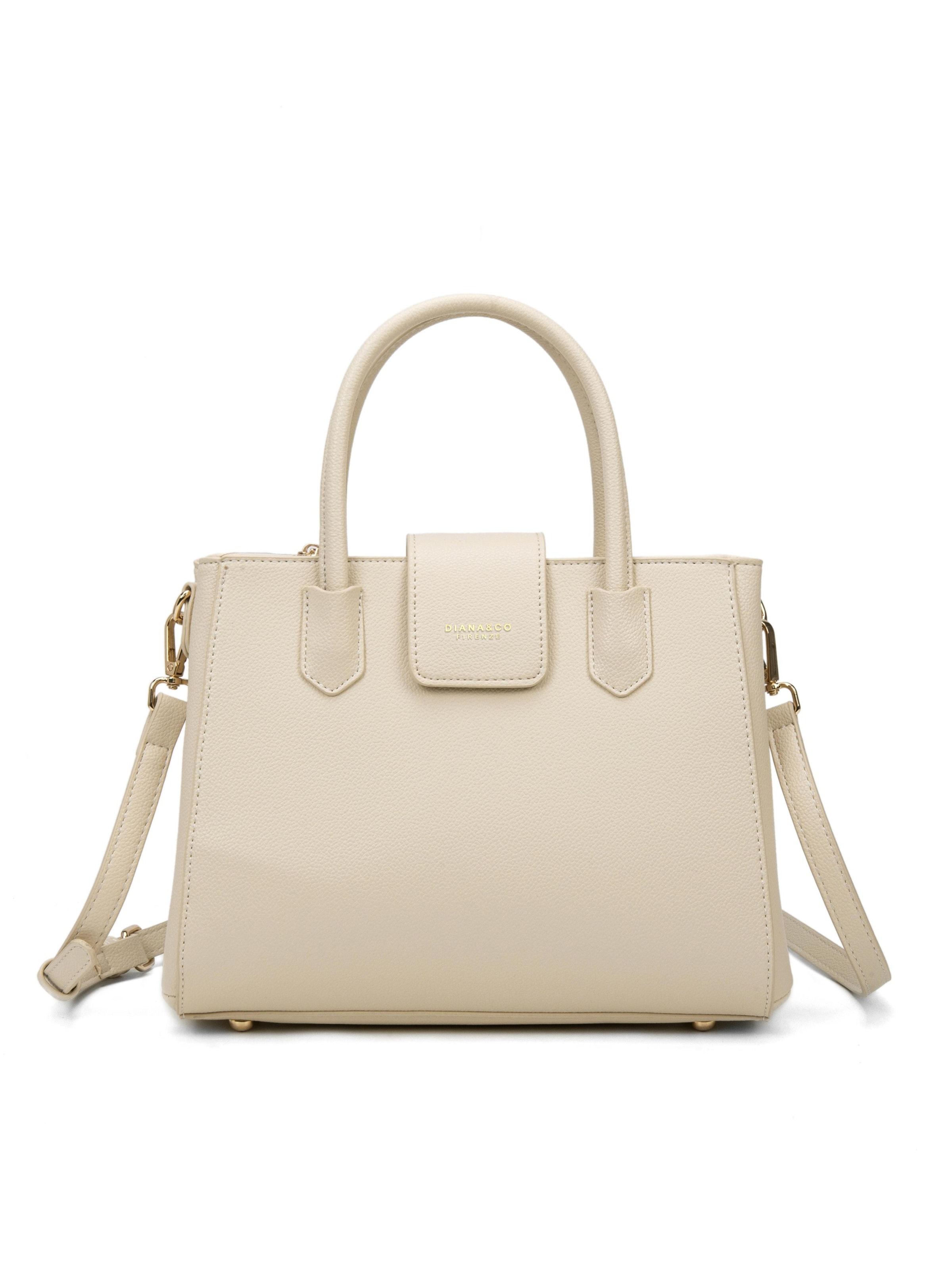 Borsa a mano di Diana&Co. in beige: frontale