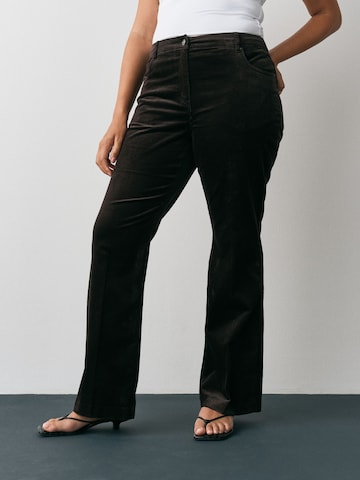 Next - Bootcut Pantalón en marrón: frente