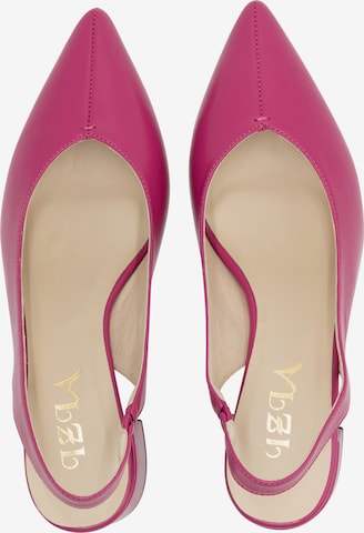 IZIA Дамски обувки на ток с отворена пета в розово