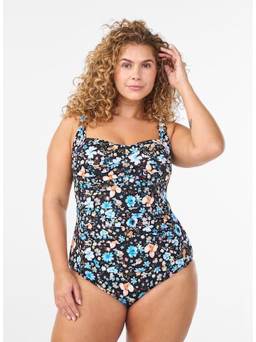 Invisible Maillot de bain Swim by Zizzi en bleu : devant