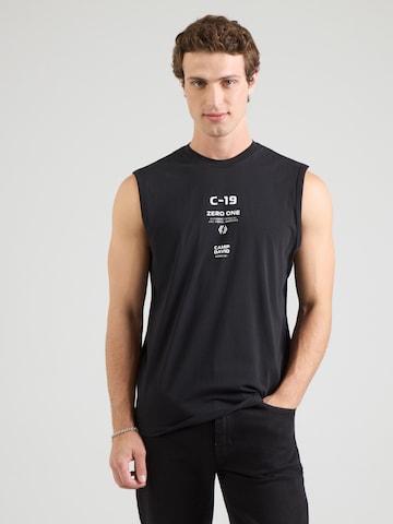 CAMP DAVID - Camiseta en negro: frente