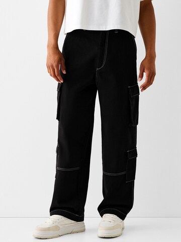 Loosefit Pantalon cargo Bershka en noir