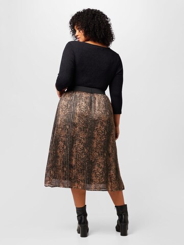 Vero Moda Curve Skirt 'Nala' in Brown