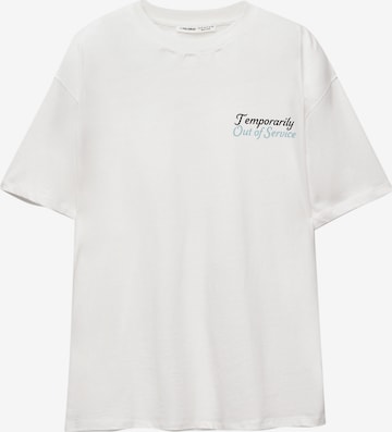 Pull&Bear Paita 'TV' värissä valkoinen: etupuoli