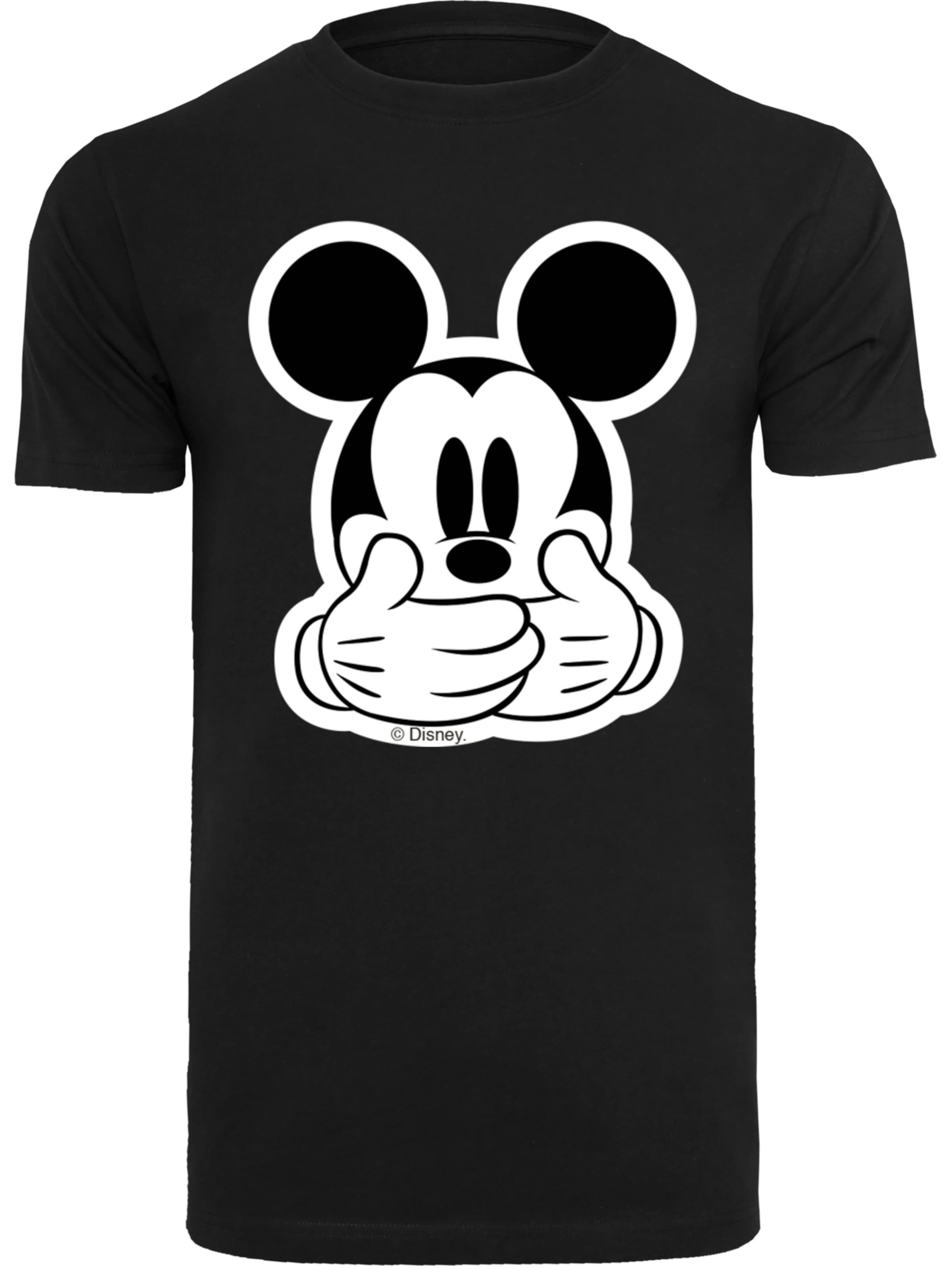 F4NT4STIC Shirt 'Micky Maus Don’t Speak' in Black: front