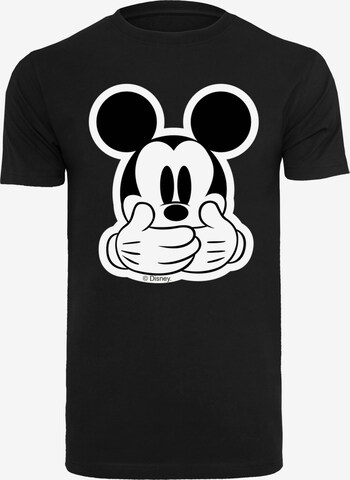 F4NT4STIC Shirt 'Micky Maus Don’t Speak' in Zwart: voorkant