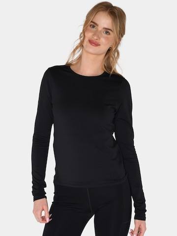 Girlfriend Collective Top ' Reset Fitted ' – černá: přední strana