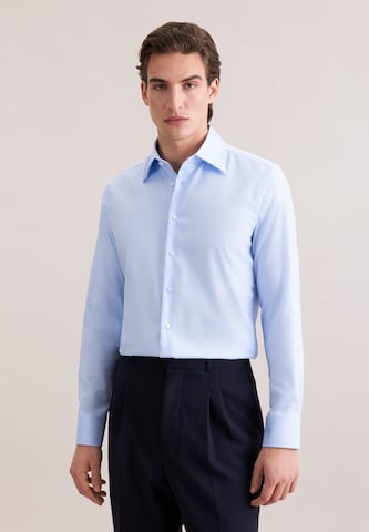 Coupe regular Chemise business 'Classic Essentials' SEIDENSTICKER en bleu : devant