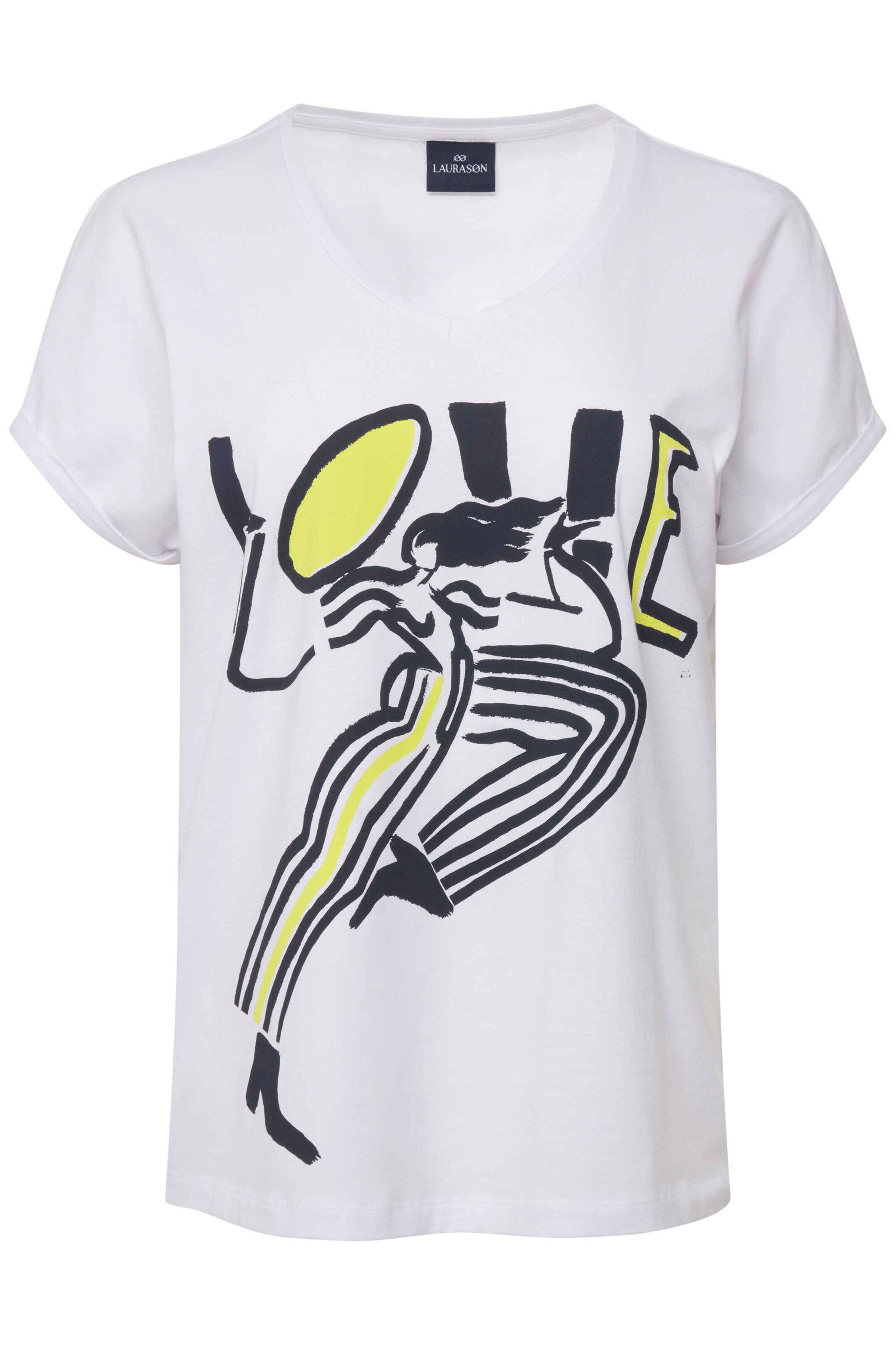 LAURASØN Shirt in Wit: voorkant