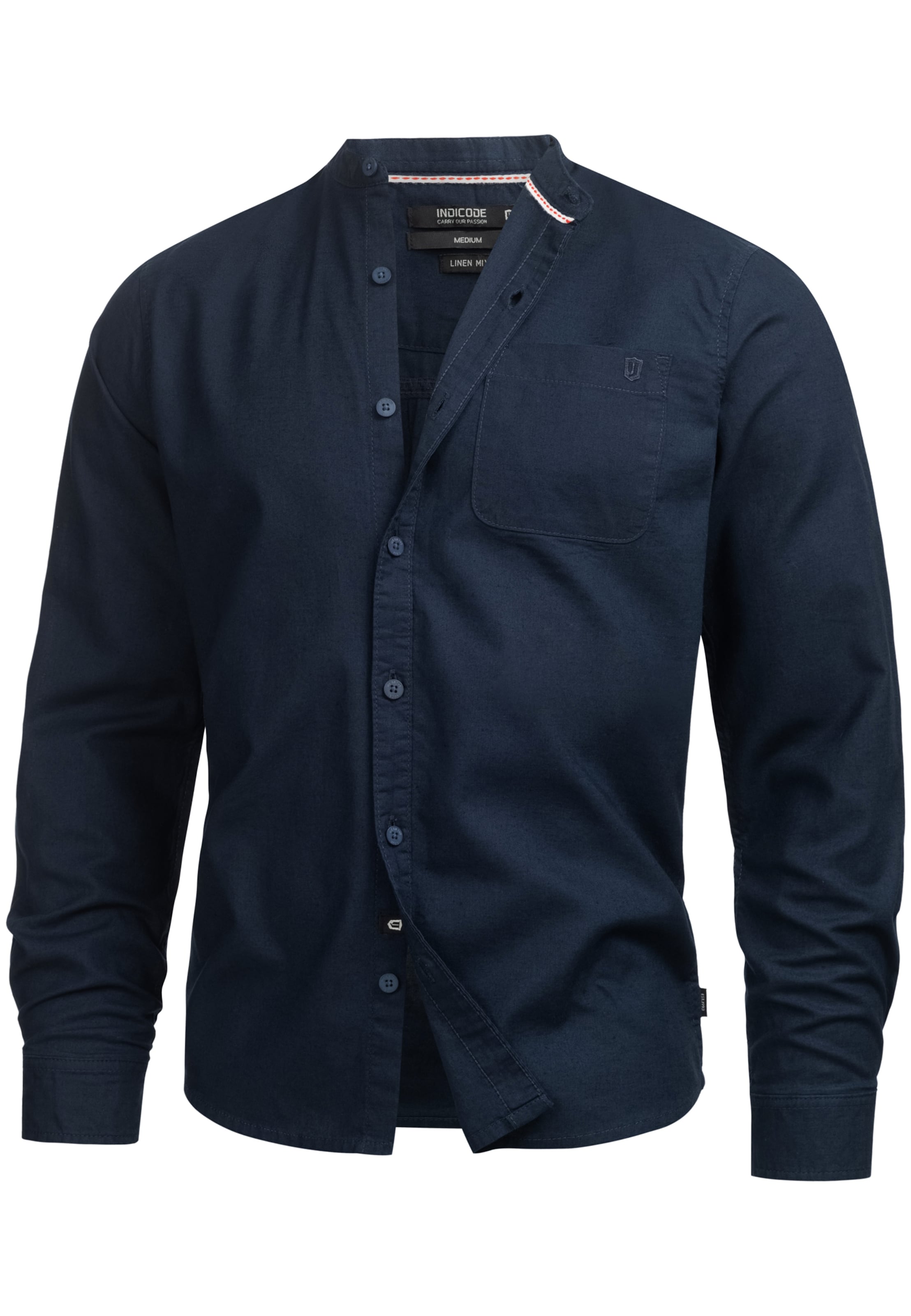 INDICODE JEANS Button Up Shirt in Blue: front
