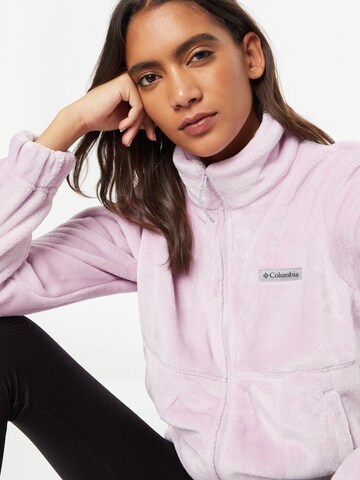 COLUMBIA Athletic Fleece Jacket 'Fireside' in Pink