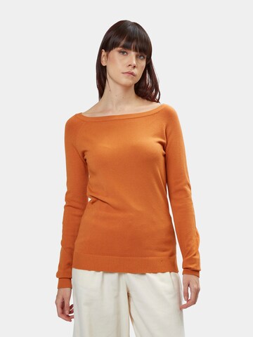 Pull-over Influencer en orange : devant