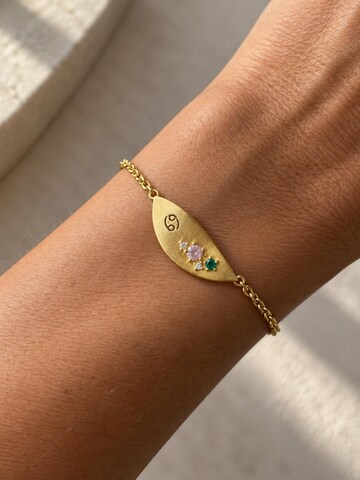 Braccialetto '18k Gold Plated Cancer | Kreeft Zodiac' di Sally Jane Jewelry in oro