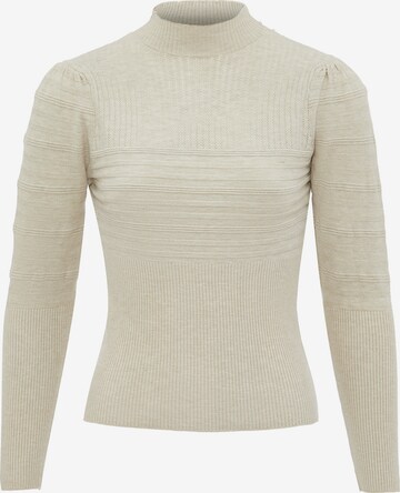 Pull-over leo selection en beige : devant