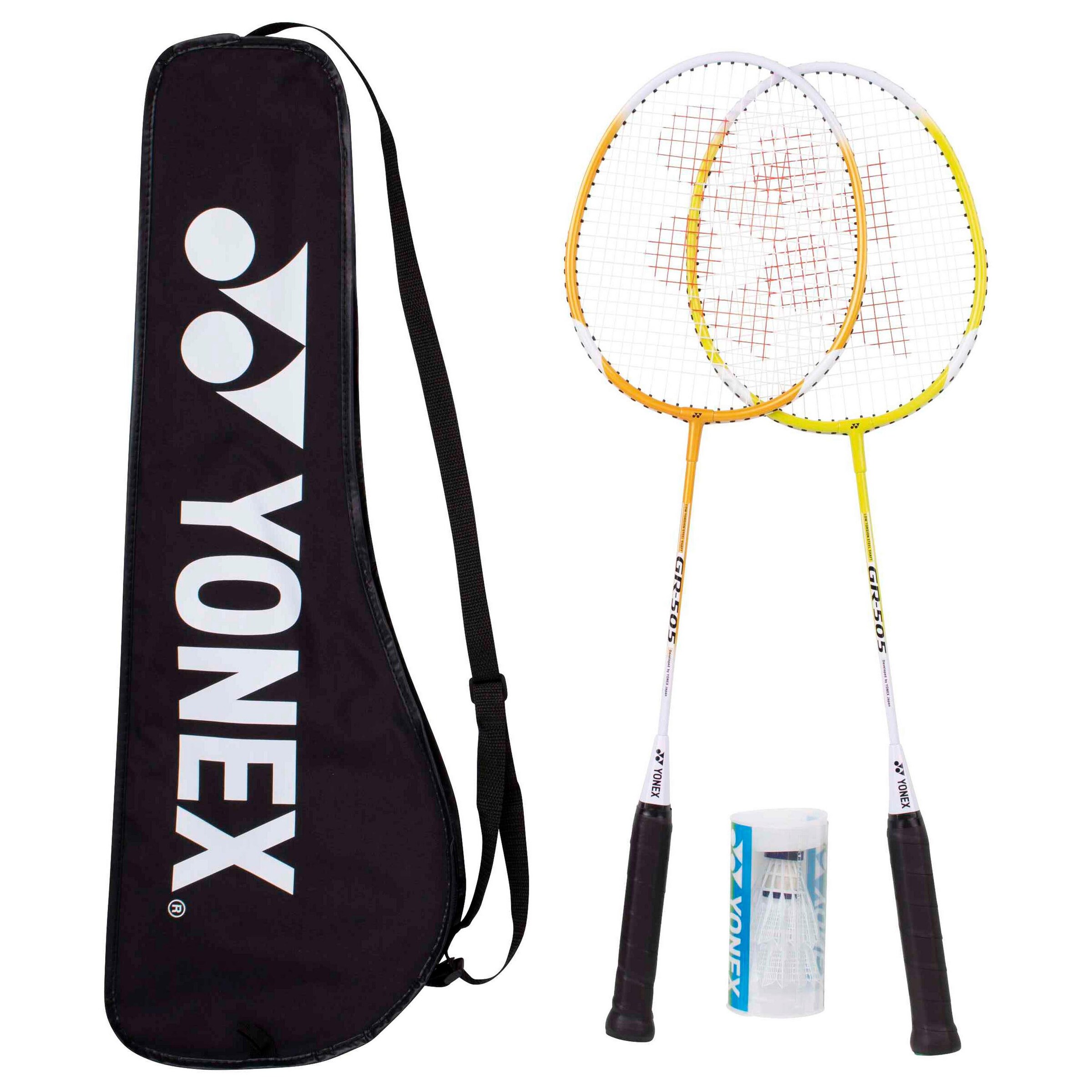 Yonex Badminton Set in Gelb: Vorderseite