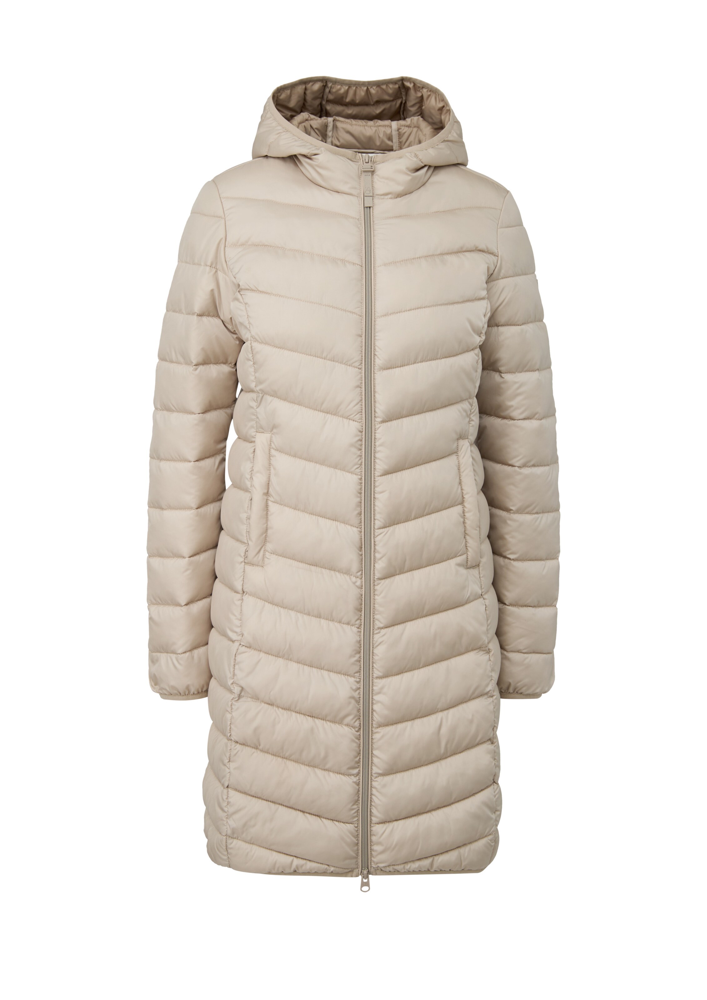 QS Wintermantel in L in de kleur Beige, Productweergave