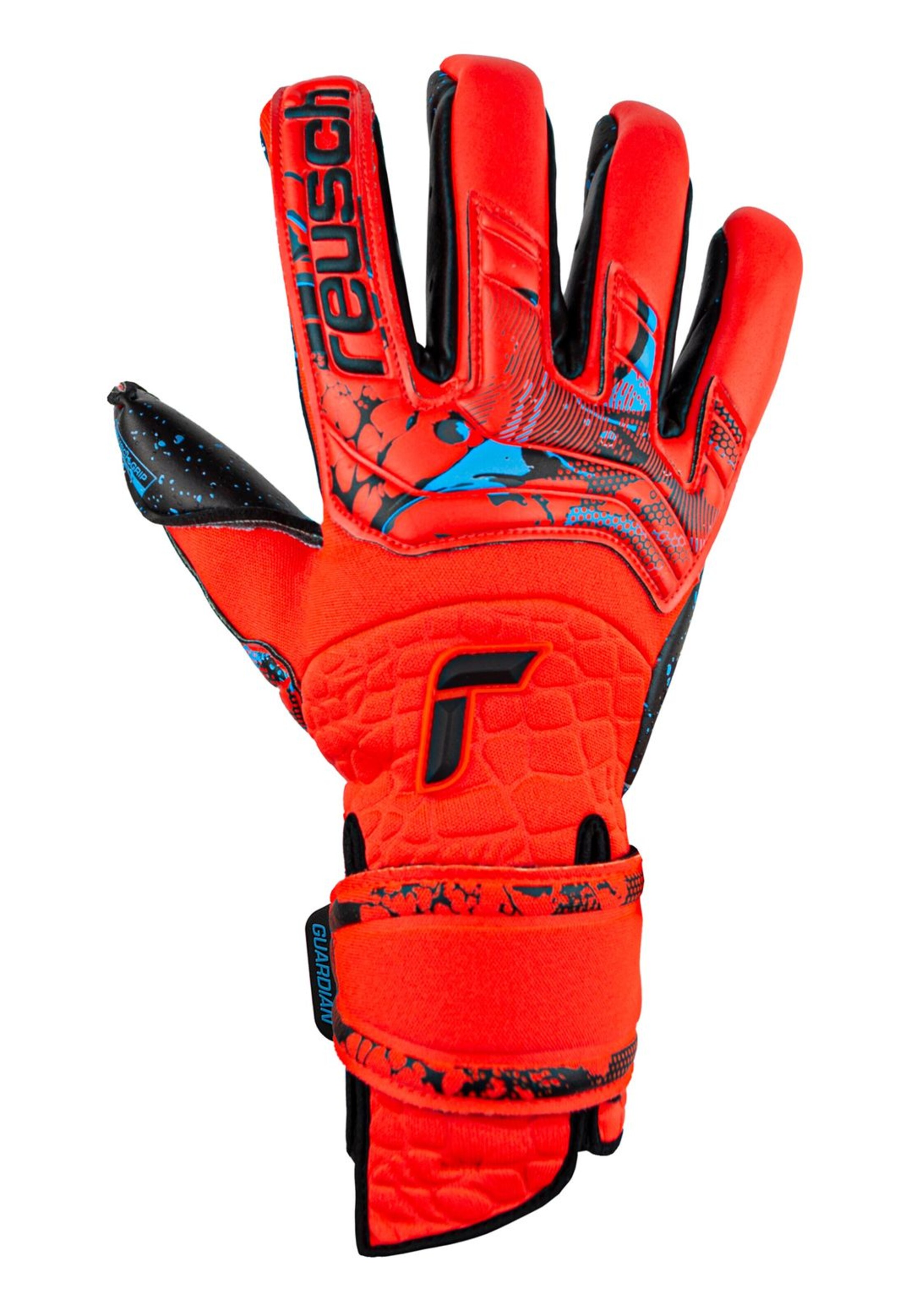 REUSCH Športne rokavice 'Attrakt Fusion Guardian AdaptiveFlex' | rdeča barva: sprednja stran