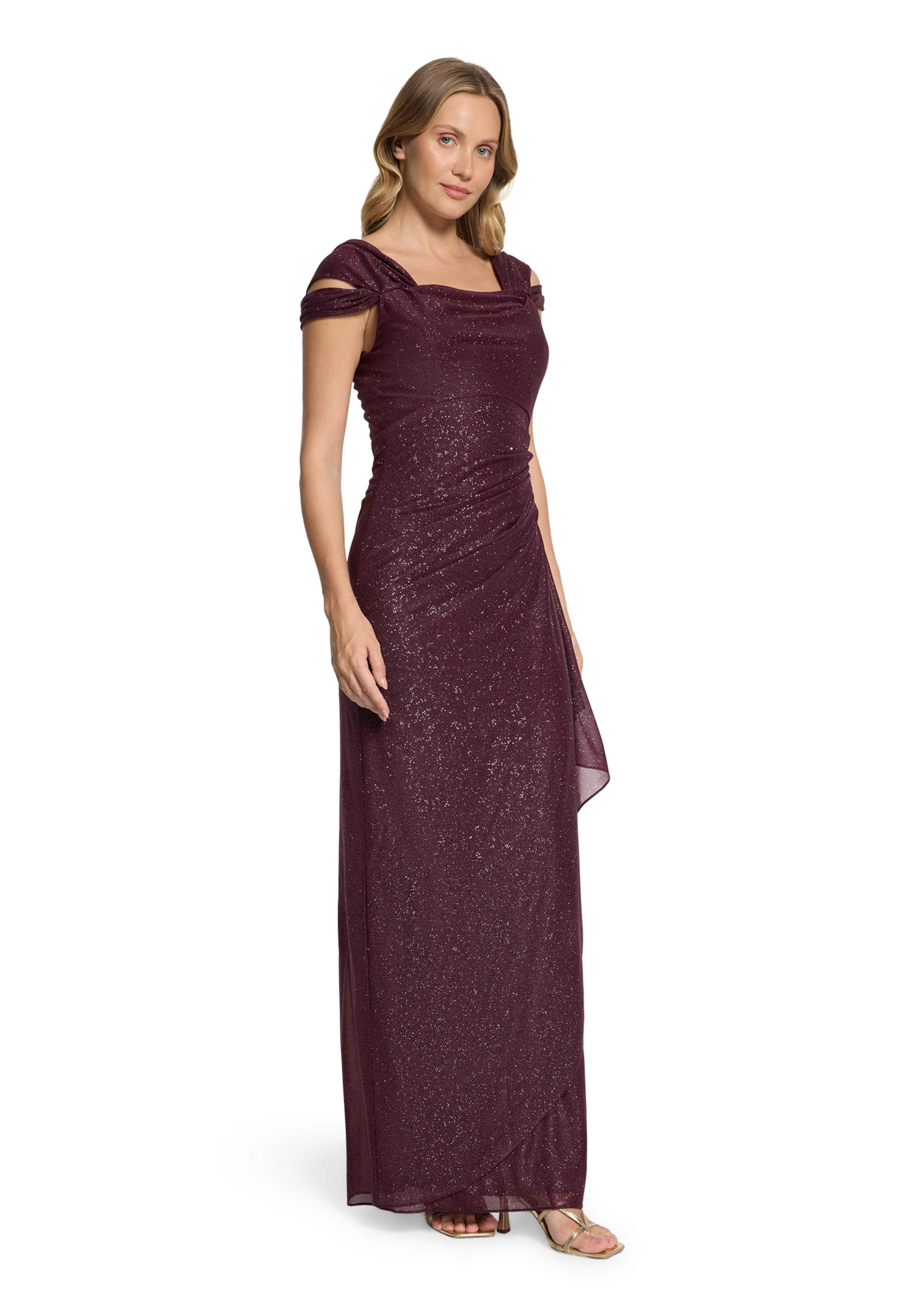 Robe de soirée Vera Mont en gris : devant