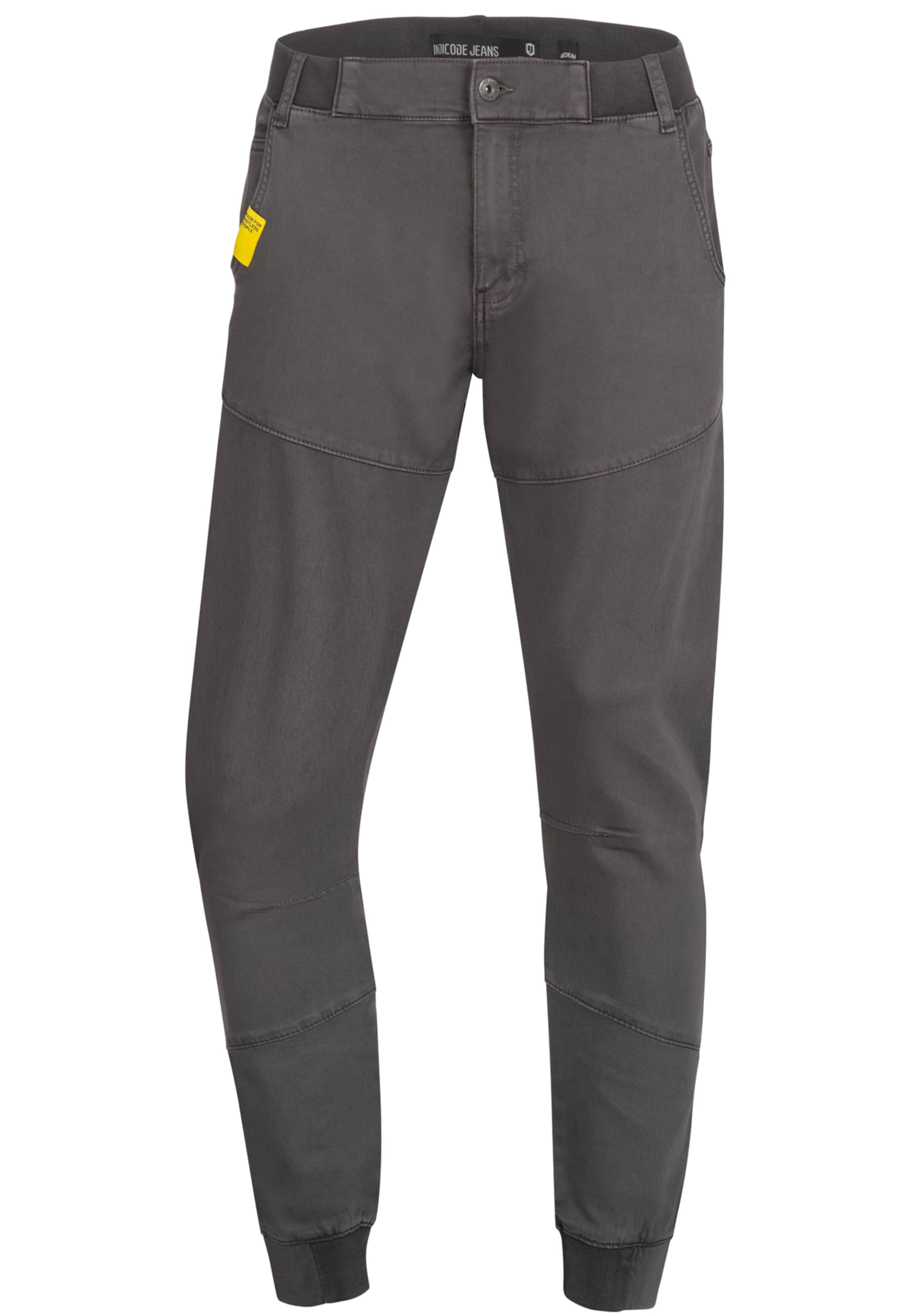 INDICODE JEANS Trousers 'Zannes' in Grey: front