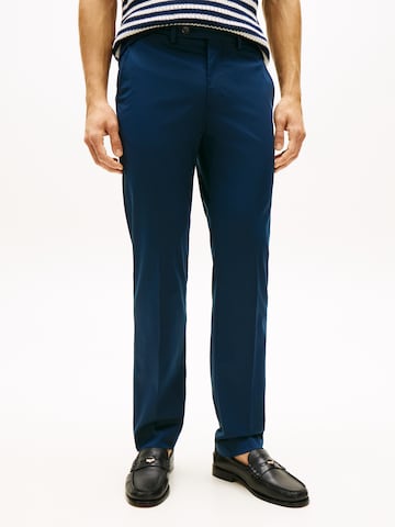 TOMMY HILFIGER - Regular Calças com vincos 'Denton' em azul: frente