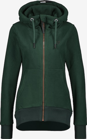 Alife and Kickin Zip-Up Hoodie 'YasminAK' in Green: front