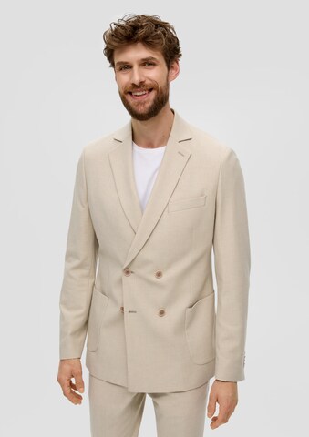 Coupe regular Veste de costume s.Oliver BLACK LABEL en beige : devant