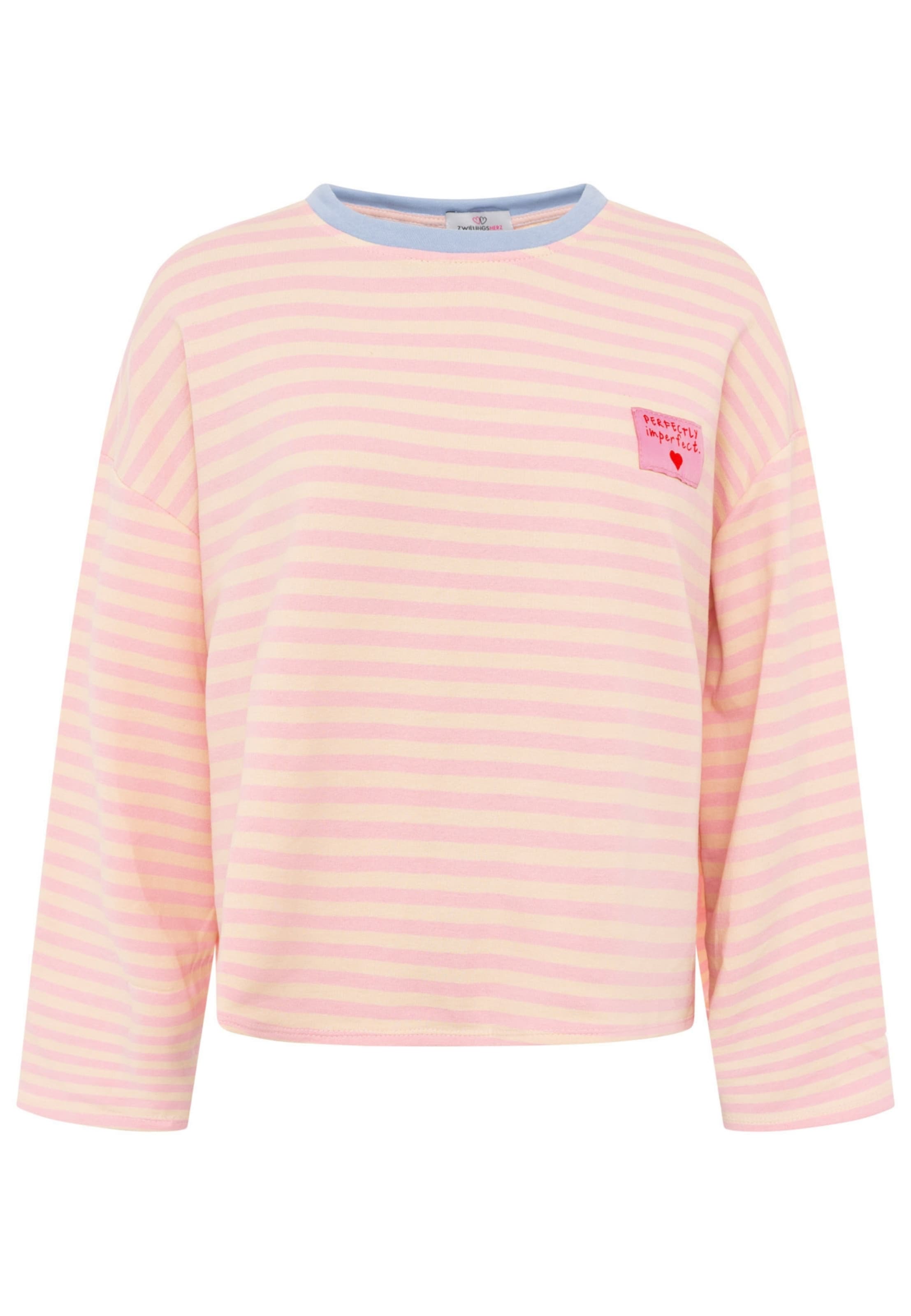Zwillingsherz Sweatshirt in Pink: front