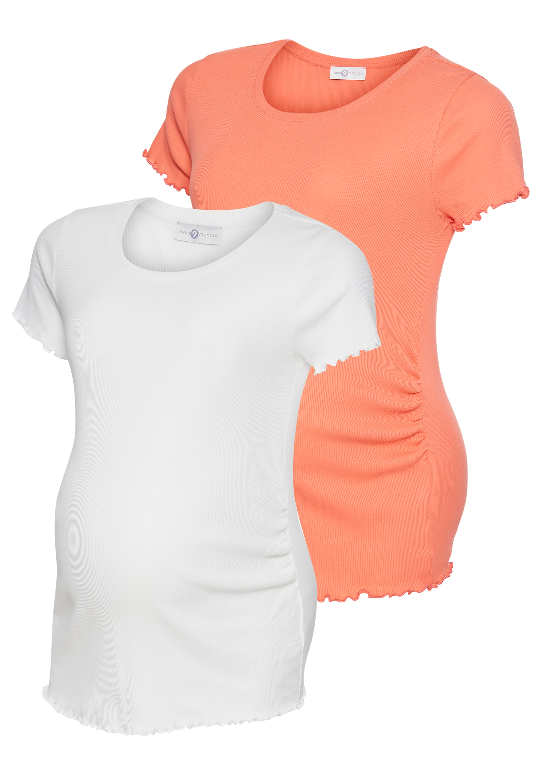 Neun Monate Shirt in Orange: Vorderseite