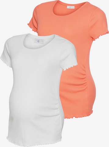 Neun Monate Shirt in Orange: Vorderseite