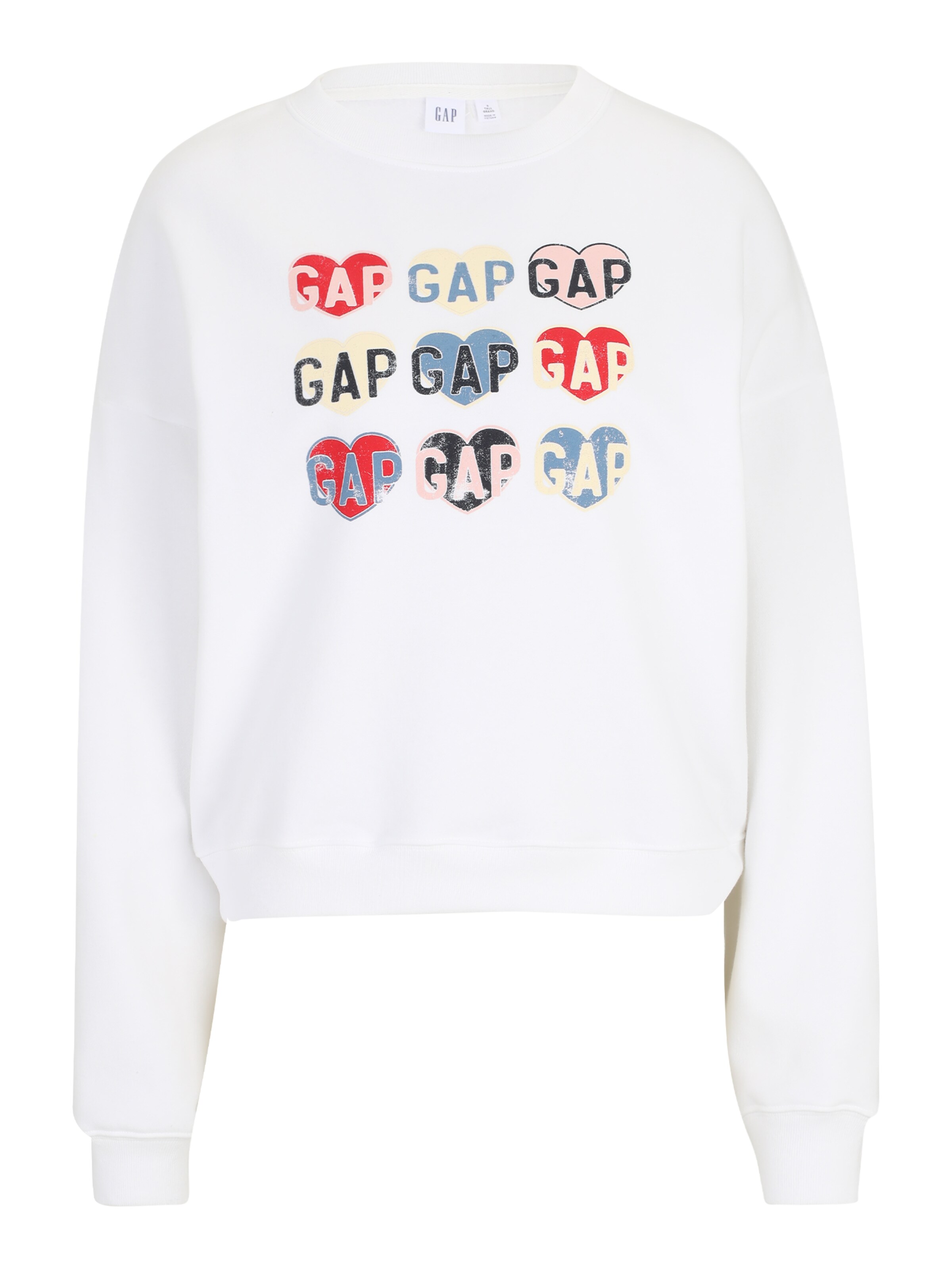 Gap Tall - Sweatshirt 'HERITAGE' em branco: frente