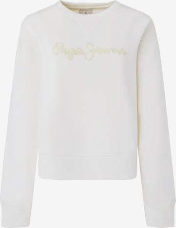 Pepe Jeans Sweatshirt 'NANETTE' in Weiß: predná strana