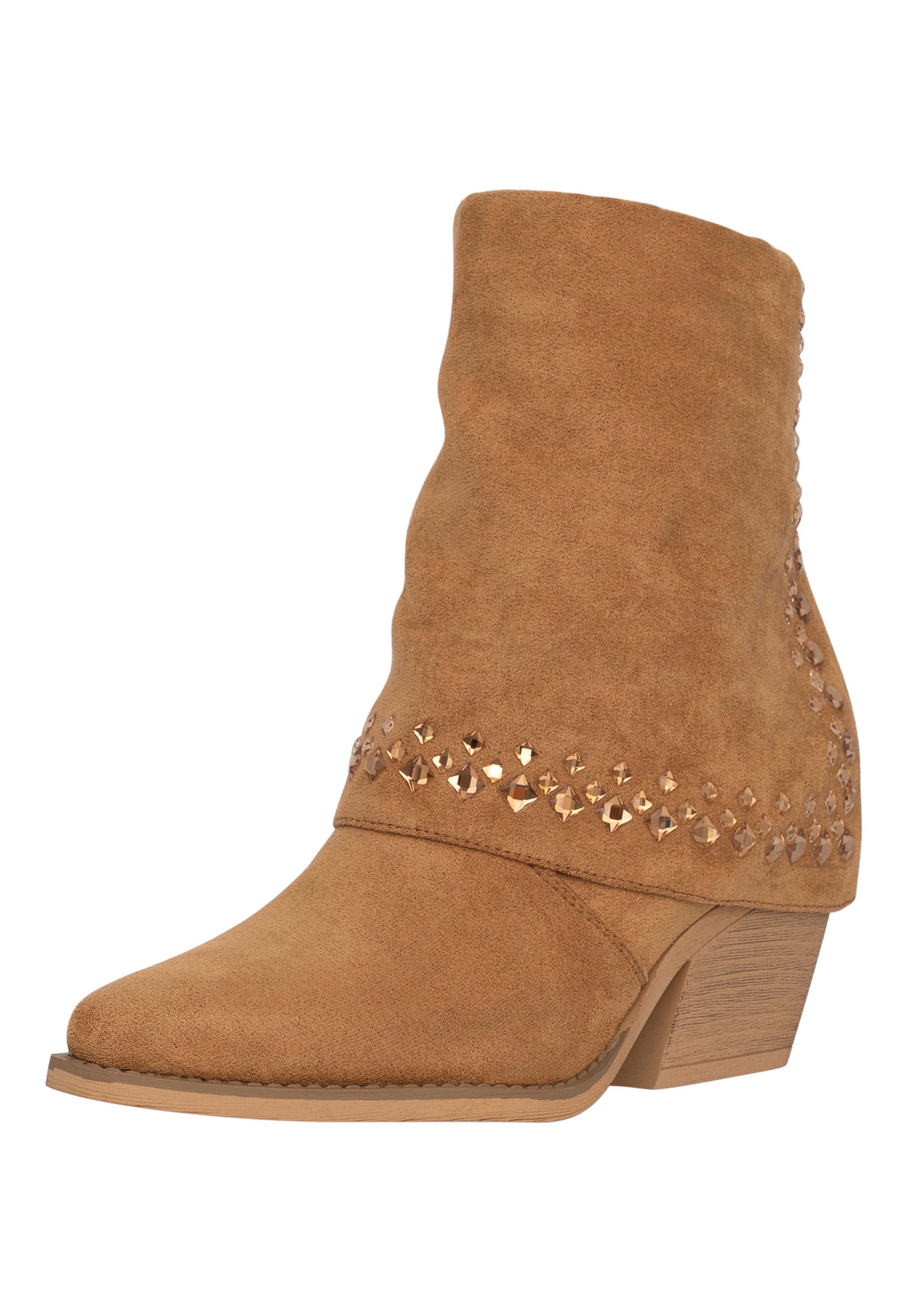 Salinyang Booties in Beige: front