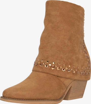 Salinyang Booties in Beige: front