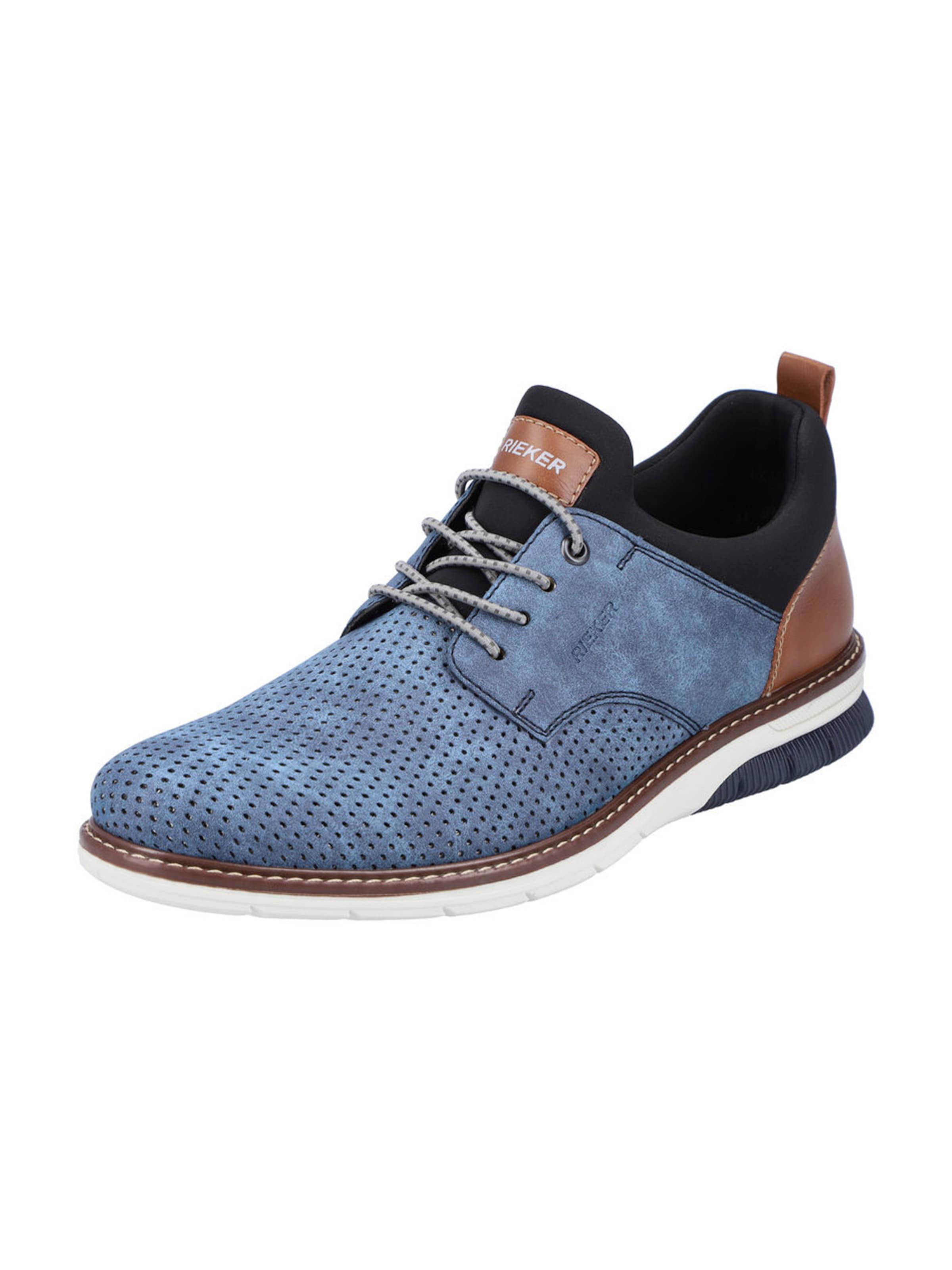 Männer Halbschuhe RIEKER Schnürschuh in Blaumeliert - VJ00617 Männer Halbschuhe RIEKER Schnürschuh in Blaumeliert - VJ00617