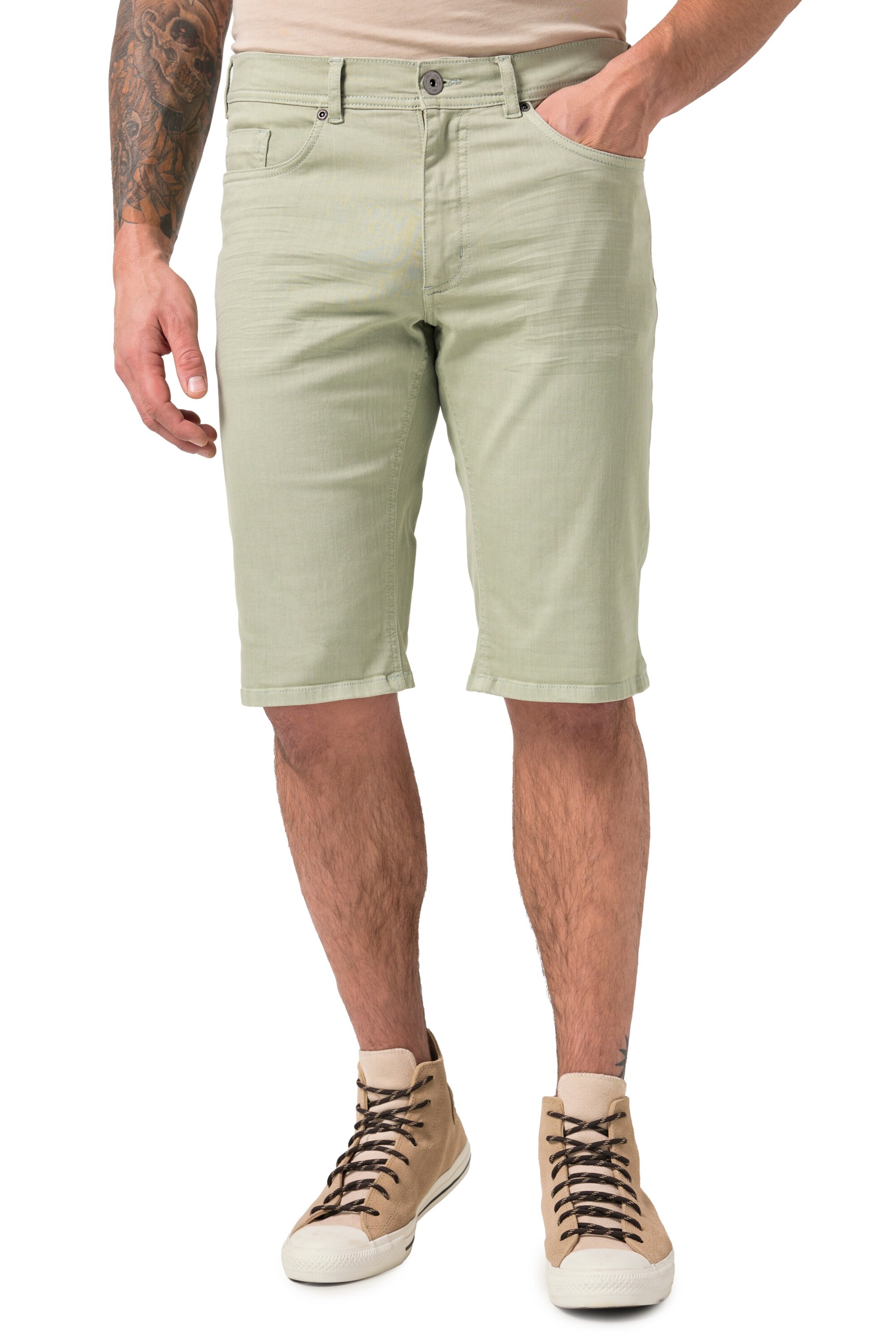 JP1880 Slimfit Broek in Groen: voorkant