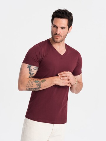 Ombre Shirt 'OM-TSBS-0145' in Red: front