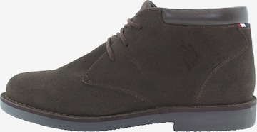 U.S. POLO ASSN. Lace-up shoe 'Must' in Brown: front