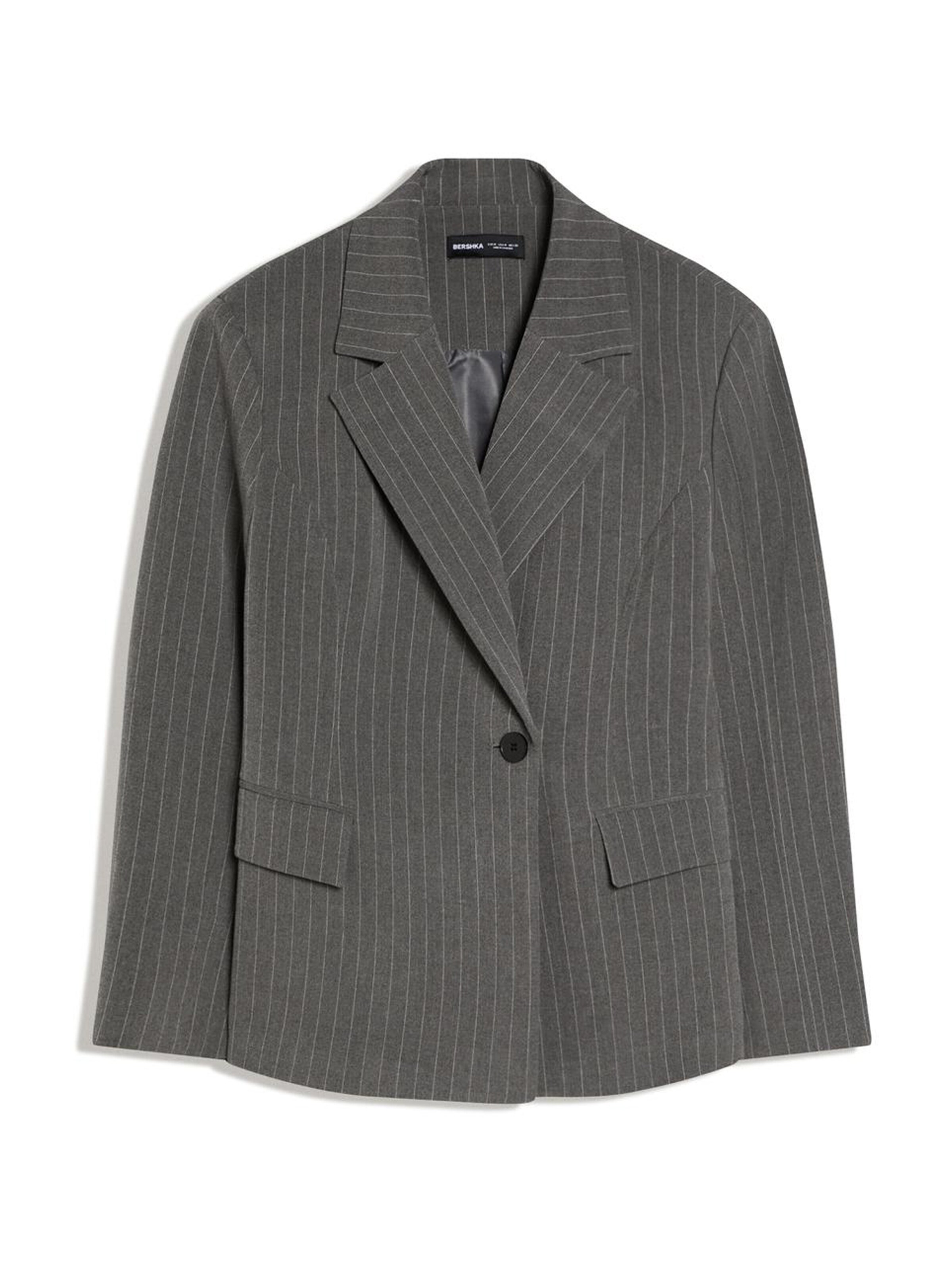 Bershka Blazer in 34 in dunkelgrau / weiß, Produktansicht