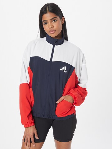 ADIDAS PERFORMANCE Athletic Jacket in Blue: front