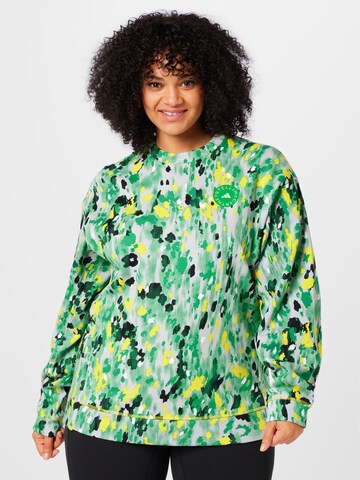 ADIDAS BY STELLA MCCARTNEY Athletic Sweatshirt 'Floral Print ' in Green: front