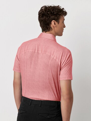 DESOTO Slim fit Button Up Shirt in Orange