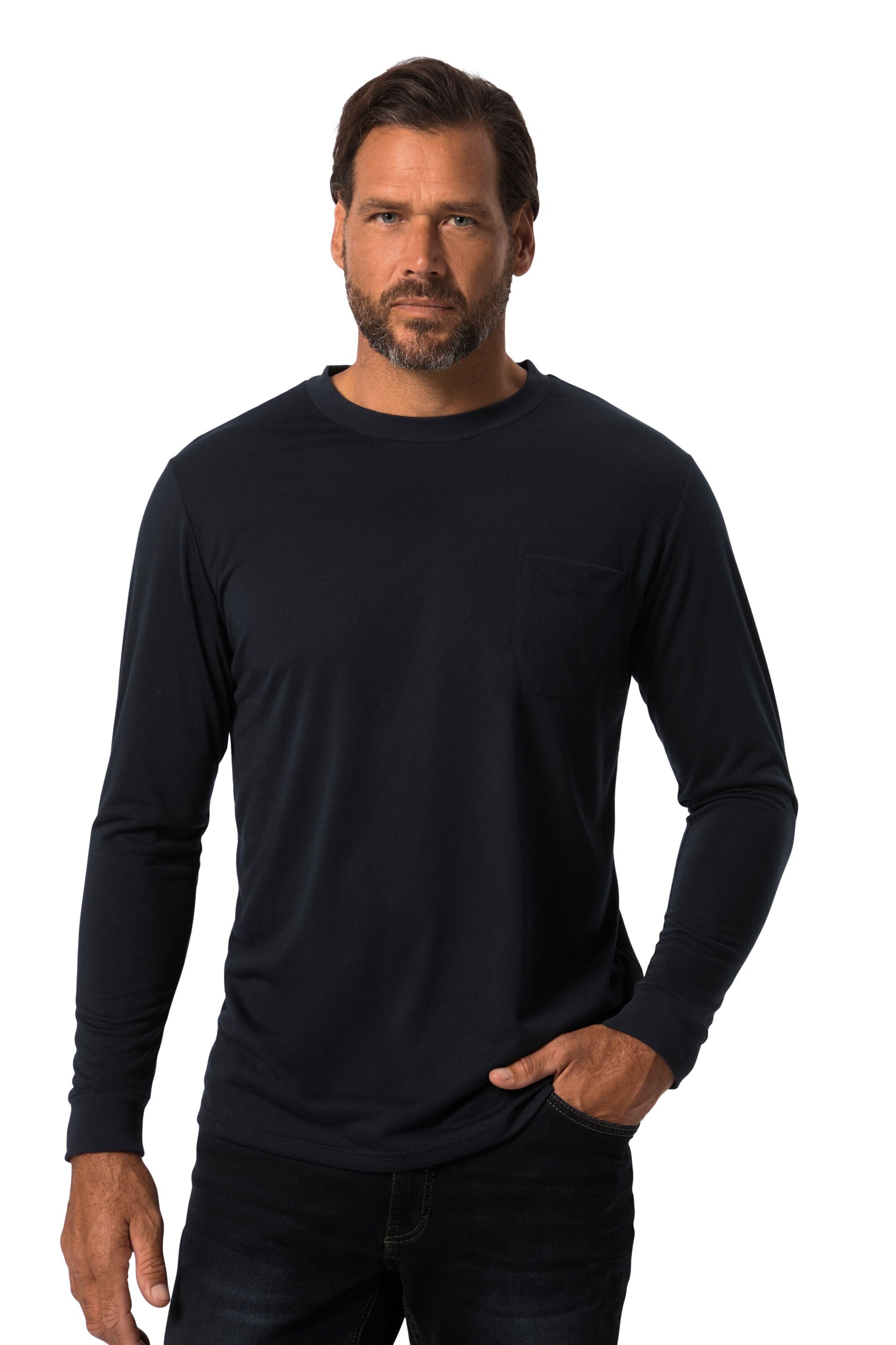 T-Shirt JP1880 en bleu : devant