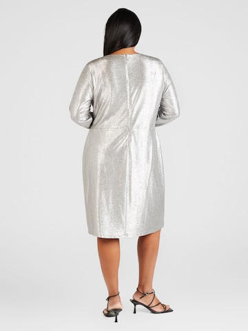 Lauren Ralph Lauren Plus Φόρεμα κοκτέιλ 'CINLAIT' σε γκρι
